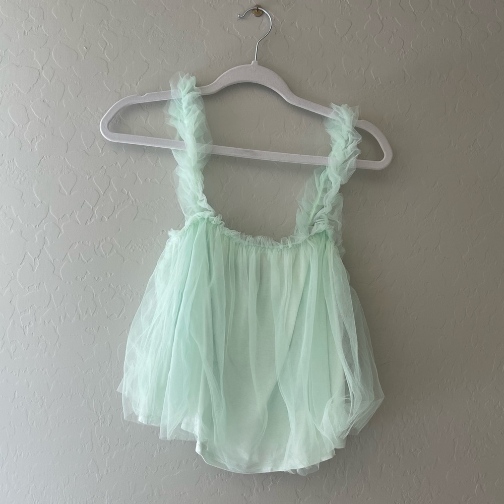 Sunday in Brooklyn mint tulle tank top blouse - Picture 2 of 6